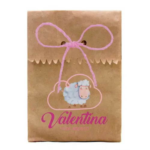 INFANTIL - SAQUINHO PAPEL PERSONALIZADO. C/ FURO E CORDÃO