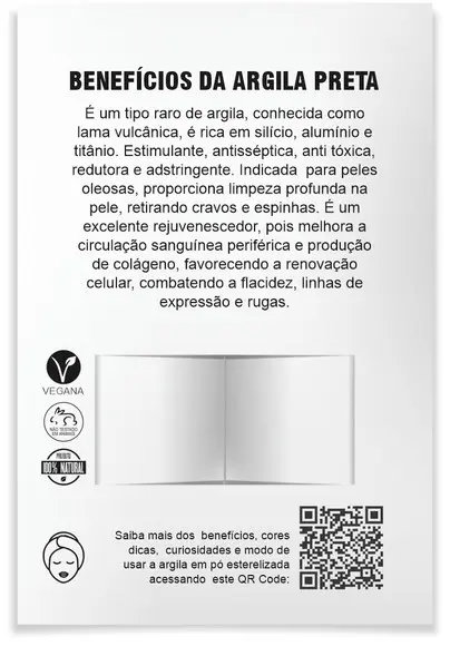 Kit Argila Facial Personalizado, Elegância. Cor Preta.