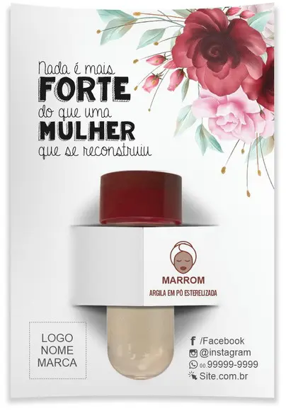 Kit Argila Facial Personalizado, Reconstruiu. Cor Marrom.