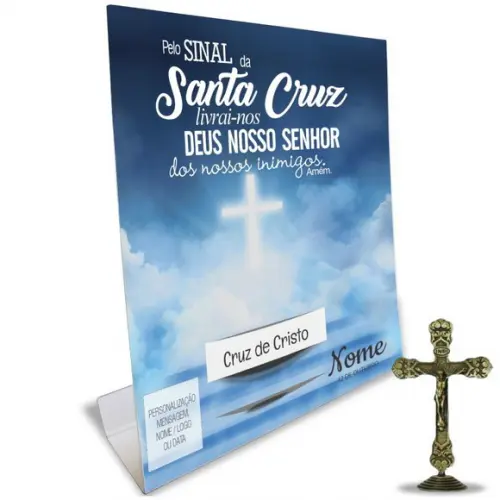 Kit Cartão Altar + Imagem Crucifixo, M1