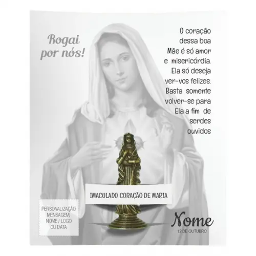 Kit Cartão Altar + Imagem da Imaculado Coração de Maria, M2