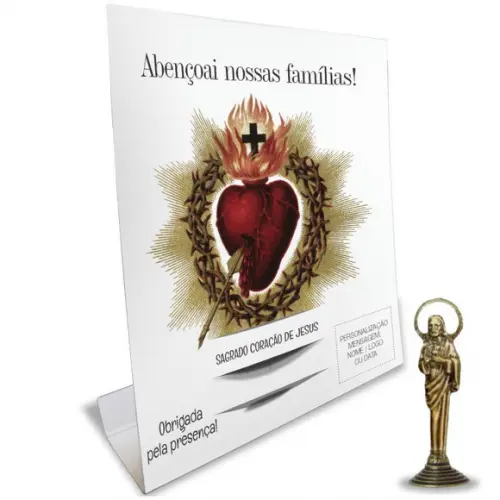 Kit Cartão Altar + Imagem da Sagrado Coração de Jesus, M2