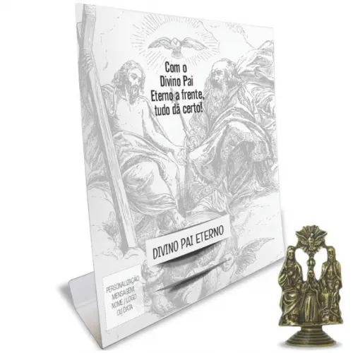 Kit Cartão Altar + Imagem de Divino Pai Eterno, M1