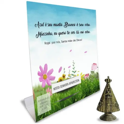 Kit Cartão Altar + Imagem de Nossa Senhora Aparecida, M2