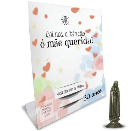 Kit Cartão Altar + Imagem de Nossa Senhora de Fátima, M1