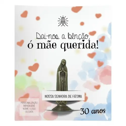 Kit Cartão Altar + Imagem de Nossa Senhora de Fátima, M1