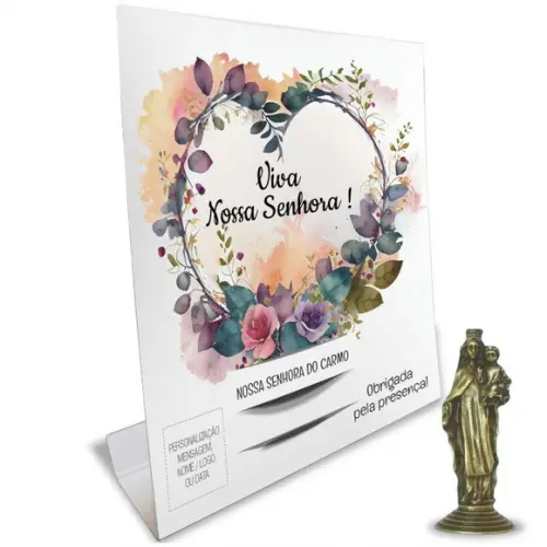 Kit Cartão Altar + Imagem de Nossa Senhora do Carmo, M2