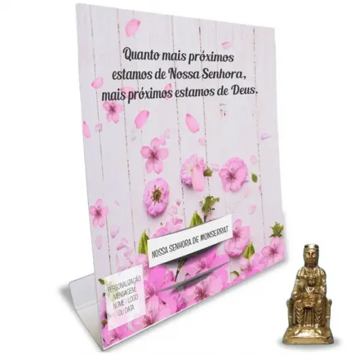 Kit Cartão Altar + Imagem de Nossa Sra. de Monte Serrat, M1
