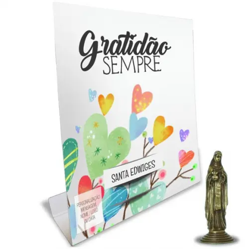 Kit Cartão Altar + Imagem de Santa Edwiges, M2