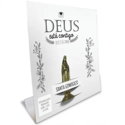 Kit Cartão Altar + Imagem de Santa Edwiges, M1