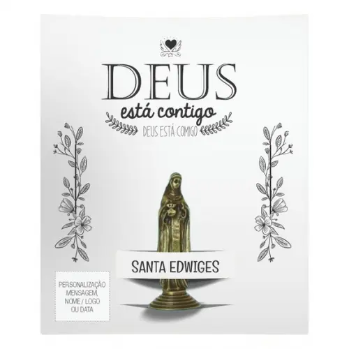 Kit Cartão Altar + Imagem de Santa Edwiges, M1