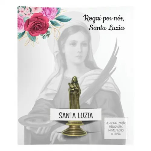 Kit Cartão Altar + Imagem de Santa Luzia, M2