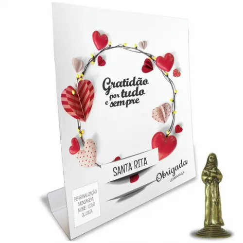 Kit Cartão Altar + Imagem de Santa Rita, M2