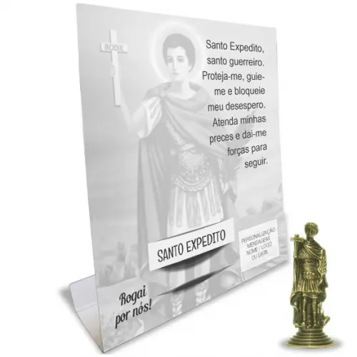 Kit Cartão Altar + Imagem de Santo Expedito, M1