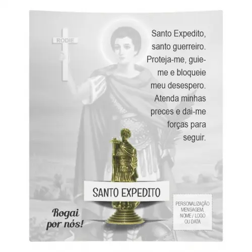 Kit Cartão Altar + Imagem de Santo Expedito, M1