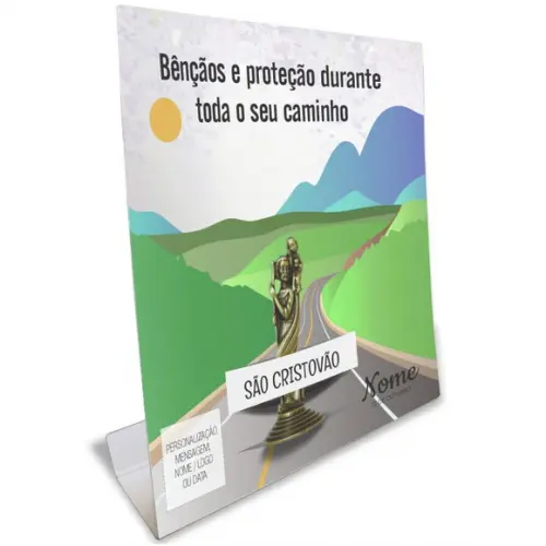 Kit Cartão Altar + Imagem de São Cristovão, M1
