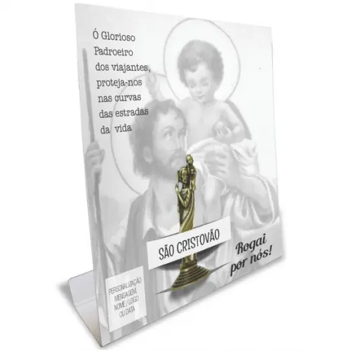 Kit Cartão Altar + Imagem de São Cristovão, M2
