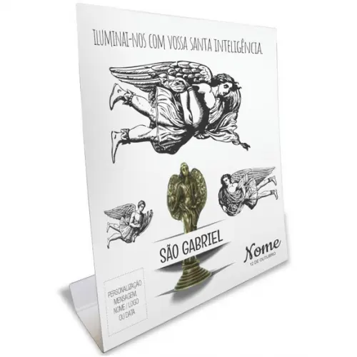 Kit Cartão Altar + Imagem de São Gabriel Arcanjo, M1