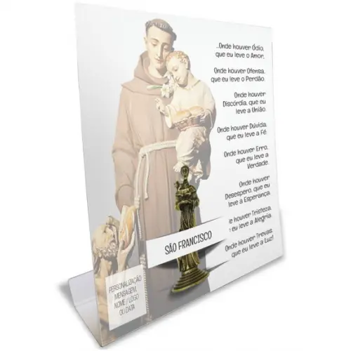 Kit Cartão Altar + Imagem de São Francisco de Assis , M2