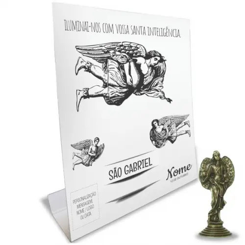 Kit Cartão Altar + Imagem de São Gabriel Arcanjo, M1
