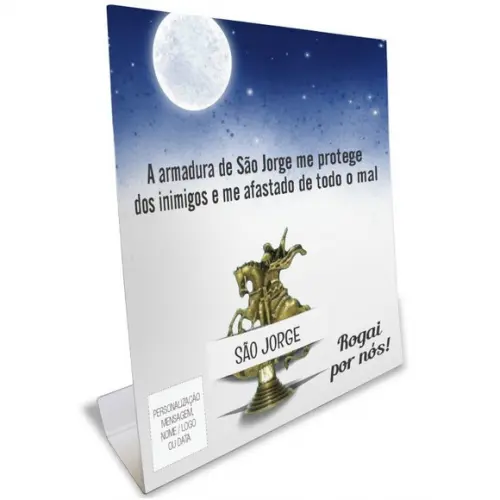 Kit Cartão Altar + Imagem de São Jorge, M1