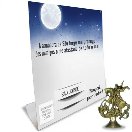 Kit Cartão Altar + Imagem de São Jorge, M1