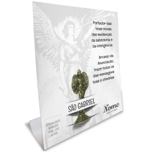 Kit Cartão Altar + Imagem de São Gabriel Arcanjo, M2