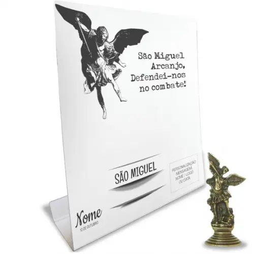 Kit Cartão Altar + Imagem de São Miguel Arcanjo, M1