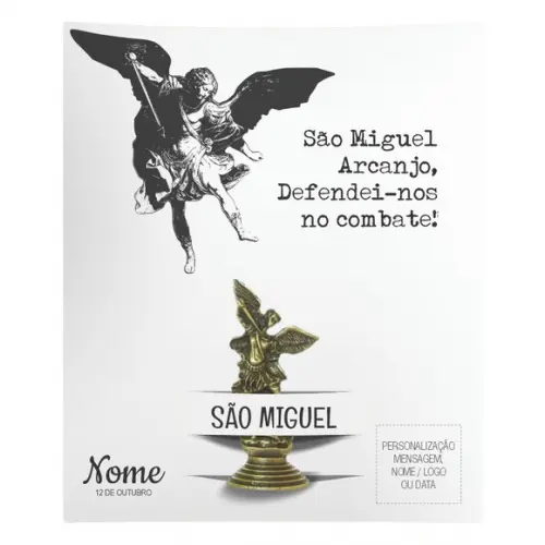 Kit Cartão Altar + Imagem de São Miguel Arcanjo, M1