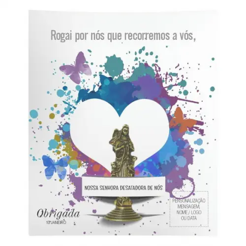 Kit Cartão Altar + Imagem Nossa Sra. Desatadora de Nós, M1