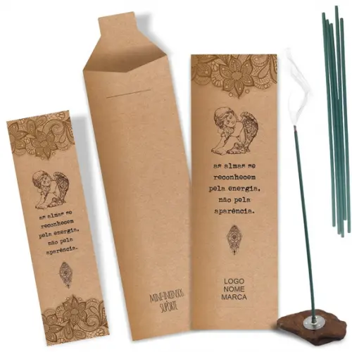 Kit Incenso Personalizado Almas. Pacote c/ 24un