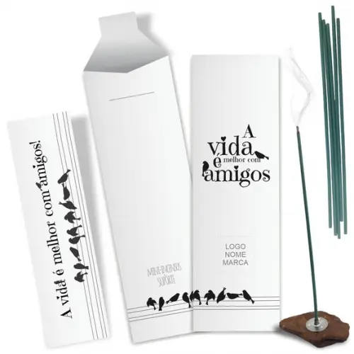 Kit Incenso Personalizado Amigos. Pacote c/ 24un