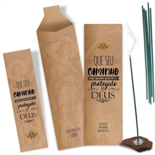 Kit Incenso Personalizado Caminho. Pacote c/ 24un