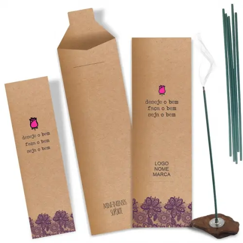 Kit Incenso Personalizado o Bem. Pacote c/ 24un