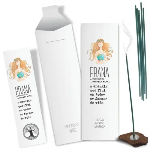 Kit Incenso Personalizado Prana. Pacote c/ 24un