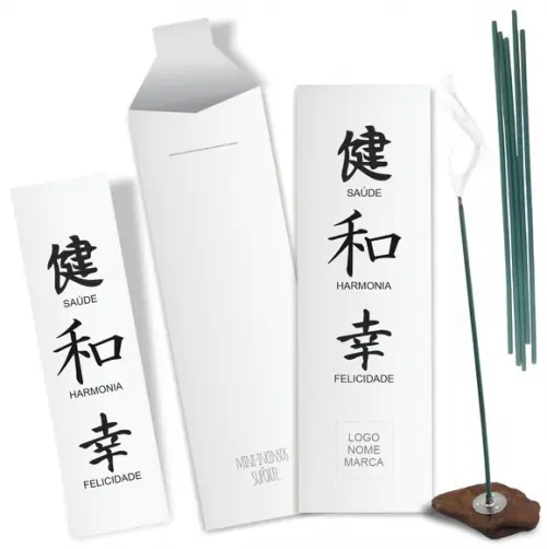 Kit Incenso Personalizado Saúde. Pc. c/ 24un