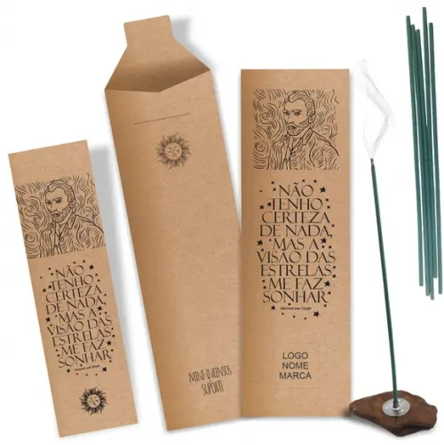 Kit Incenso Personalizado Van Gogh. Pacote c/ 24un