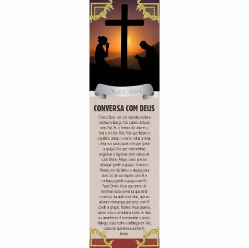Marca página Conversa com Deus