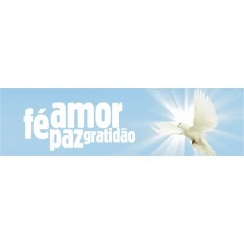 Marca página Fé Amor Paz Gratidão