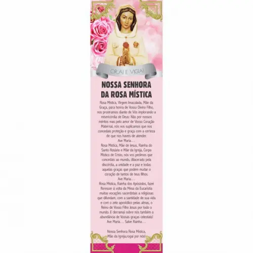 Marca página Nossa Senhora da Rosa Mística
