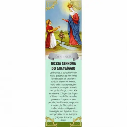 Marca página Nossa Senhora do Caravággio