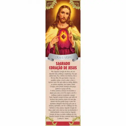 Marca página Sagrado Coração de Jesus