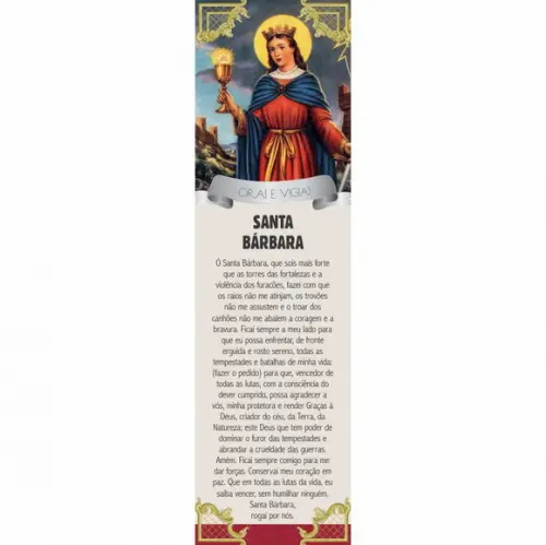 Marca página Santa Bárbara
