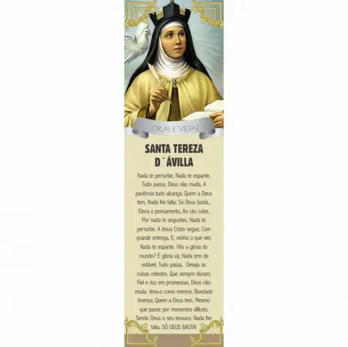 Marca página Santa Tereza D'Ávilla
