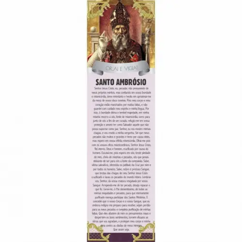 Marca página Santo Ambrósio