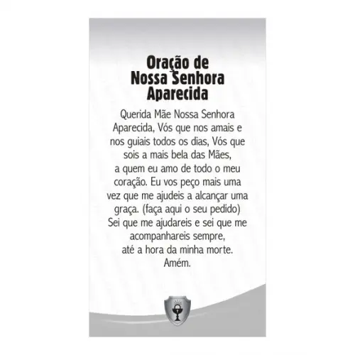 NOSSA SENHORA APARECIDA | CARTÃO DE BOLSO + MINI IMAGEM