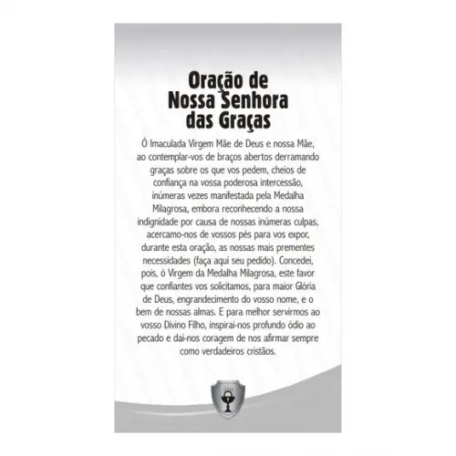 NOSSA SENHORA DAS GRAÇAS | CARTÃO DE BOLSO + MINI IMAGEM
