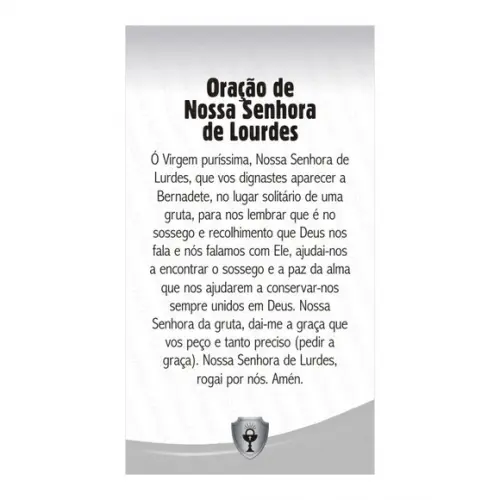 NOSSA SENHORA DE LOURDES | CARTÃO DE BOLSO + MINI IMAGEM