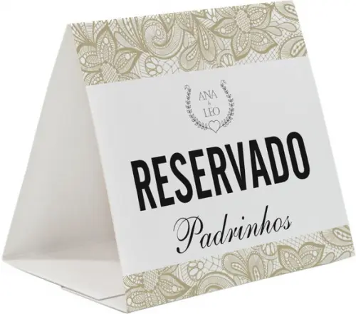 Prisma / Marcador de mesa personalizado