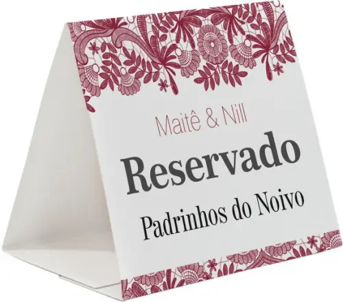 Prisma / Marcador de mesa personalizado